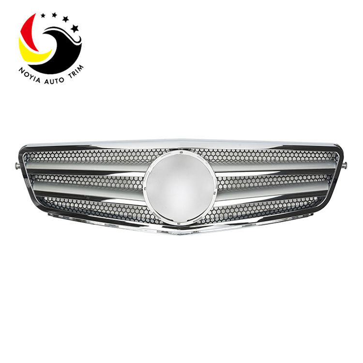 Benz C Class W204 C63 Style 07-14 Chrome Silver 2-Fin Front Grille
