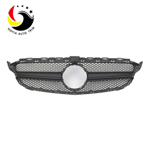 Benz C Class W205 AMG Style 15-IN Matte Black Front Grille