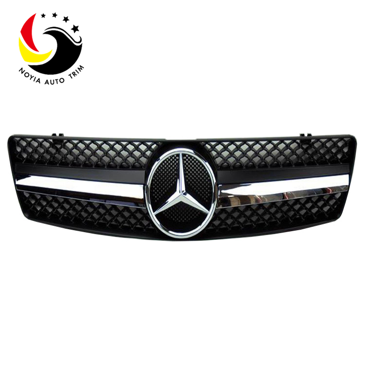 Benz SL Class W129 AMG Style 90-02 Chrome 1-Fin Black Front Grille