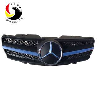 Benz SL Class R230 AMG Style 03-07 Chrome Black 1-Fin Front Grille