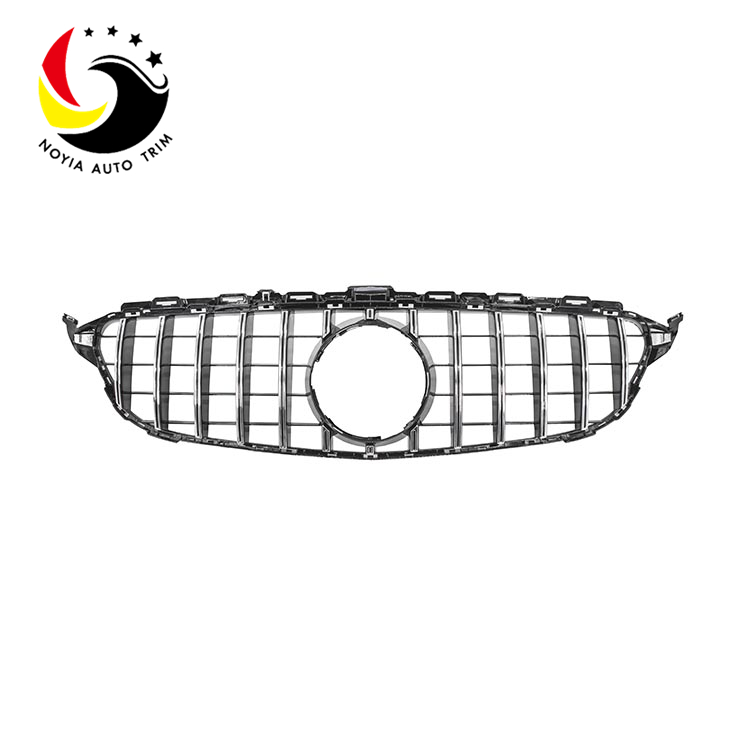 Benz C Class W205 GTR Style 15-IN Chrome Silver Front Grille