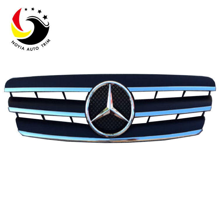  Benz C Class W203 AMG Style 00-06 Chrome Black 3-Fin Front Grille